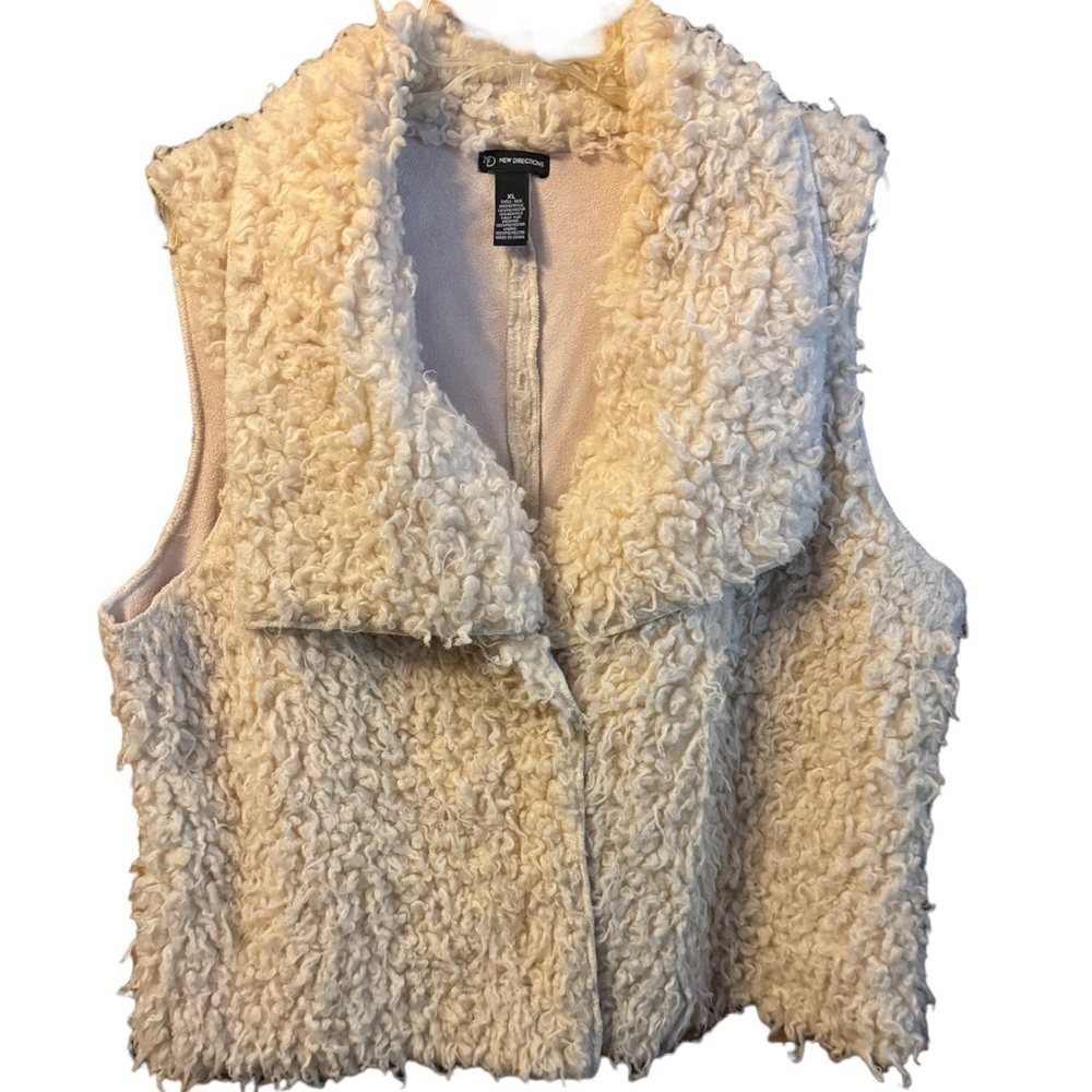 Women’s Cozy Faux Sherpa Vest - Size XL